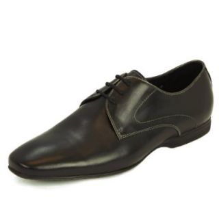 Hand Made Natazzi Mens Shoes Designer City Men's Leather Loafer Lace Up Model Elba L 610 Black (12 D(M) US / 45 (M) EU) Shoes