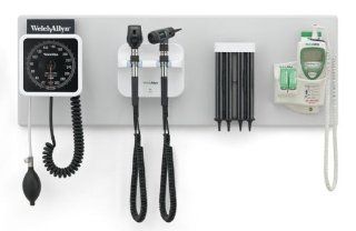 Welch Allyn GS 777 Wall Transformer with Coaxial Ophthalmoscope, MacroView Otoscope, Wall Aneroid, KleenSpec Specula Dispenser, SureTemp Plus 690 Thermometer and Wall Board: Health & Personal Care