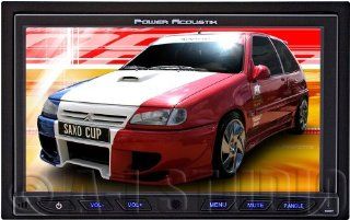 POWER ACOUSTIK PD 762 Double DIN Multimedia Receiver with Motorized 7 Inch High Definition LCD Touchscreen : Vehicle Dvd Players : Car Electronics