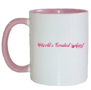 Mashed Mugs   World's Greatest Aunt   Coffee Cup/Tea Mug (White/Pink): Worlds Best Aunt Mug: Kitchen & Dining