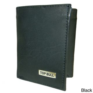 Top Bull Cowhide Leather Ti fold Center Id Window Wallet