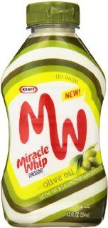 Kraft Miracle Whip Dressing with Olive Oil Bottle, 12 Ounce : Mayonnaise : Grocery & Gourmet Food