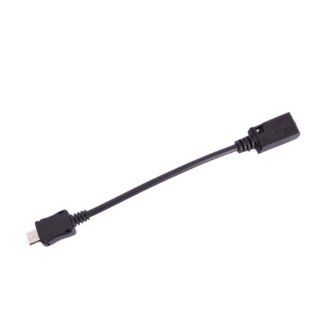 USB Mini B 5 Pin 5p Female to Right Angle Micro B Cable Black: Computers & Accessories