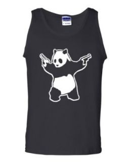 Panda Guns Second Amendment AR15 Black Tank Top T Shirt: Clothing