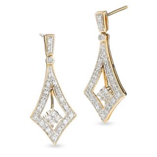 diamond fashion drop earrings in 10k gold orig $ 399 00 now $ 279