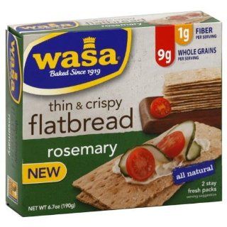 Wasa Thin and Crispy Rosemary Flatbread, 6.7 Ounce    10 per case. : Flatbread Crackers : Grocery & Gourmet Food
