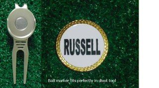Gatormade Personalized Golf Ball Marker & Divot Tool Russell : Sports & Outdoors