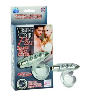 California Exotic Novelties Vibrating Support Plus Beaded Ring Exciter: Health & Personal Care