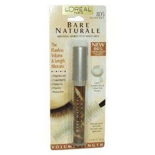 (2 Pack) L'Oreal Paris Bare Naturale Luminous Lengthening Mascara, 805 Blackest Black 0.16 Fl Oz: Health & Personal Care