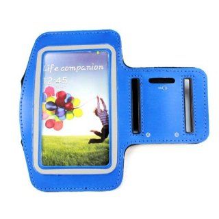Functional New Sports Armband Back Case for Samsung Galaxy S4 I9500 (blue) Cell Phones & Accessories