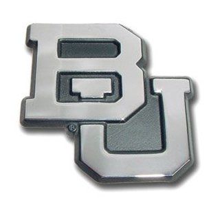 Baylor University Bears "Chrome Plated Premium Metal BU Emblem" Car Truck Motorcycle NCAA College Logo: Automotive