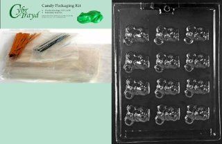 Cybrtrayd MdK50 A049 Cute Mice Animal Chocolate Candy Mold with Packaging Kit, Bite Size: Kitchen & Dining