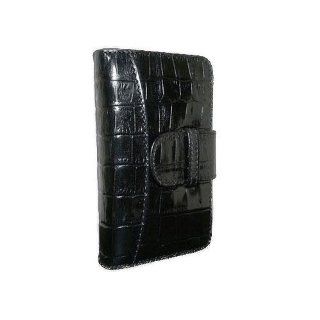 Apple iPhone 5 / 5S Piel Frama Black Crocodile Leather Wallet: Cell Phones & Accessories