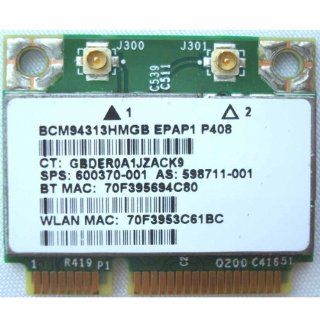 Hp Broadcom Half Bcm4313 4313 802.11n Wifi Wireless N Bluetooth Bcm94313hmgb 593836 001 Mini Pcie Card: Computers & Accessories
