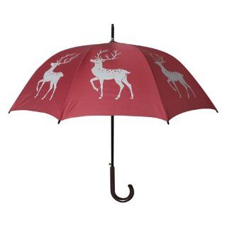 The San Francisco Umbrella Company Walking Stick Rain Umbrella, Reindeer Pink and White : Pet Memorial Products : Pet Supplies