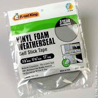 Frost King V443H Vinyl Foam Tape 3/16 Inch, Grey   Weather Stripping  