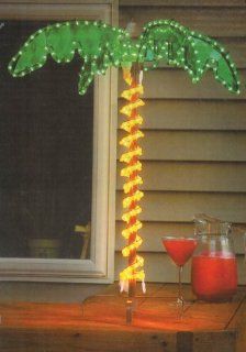 30" Tropical Lighted Holographic Rope Light Outdoor Palm Tree Yard Decoration : Yard Art : Patio, Lawn & Garden