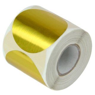 2" Gold Round Circle Color Code Dot Inventory Labels Stickers (300 labels   1 roll) : All Purpose Labels : Office Products