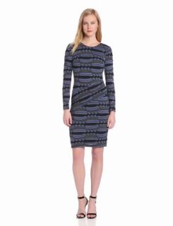 Ivy & Blu Women's Long Sleeve Textured Knit Dress With Side Rouching Detail at  Womens Clothing store: