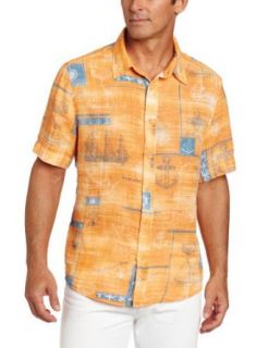 Margaritaville Men's Boats To Build Short Sleeve Caribbean Soul Shirt, Mango, Medium at  Mens Clothing store: Button Down Shirts