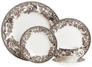 Spode Delamere 5 Piece Place Setting, Service for 1: Spode Delamere Brown: Kitchen & Dining