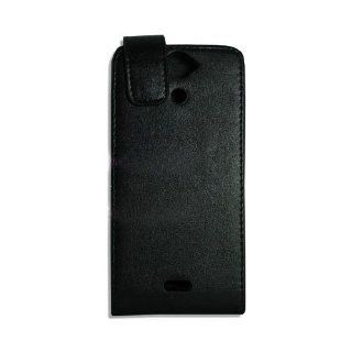 Likeeb Flip Snap Pu Leather Case Cover for Sony Xperia V Lt25i Black: Cell Phones & Accessories
