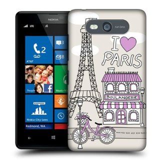 Head Case Designs Paris Doodle Cities Hard Back Case Cover For Nokia Lumia 820: Cell Phones & Accessories