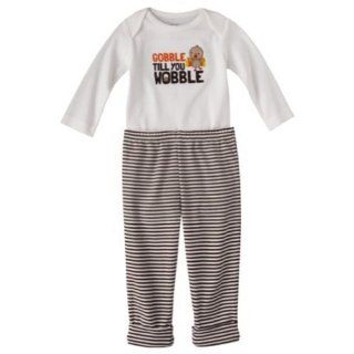Carter's 2pc "GOBBLE TILL YOU WOBBLE" Turkey Pant Set Stripe 3 months : Infant And Toddler Apparel : Baby