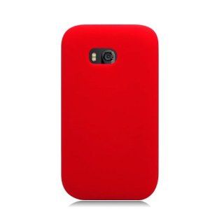 Bundle Accessory For Verizon Nokia Lumia 822   Red Silicon Skin Case Protective Cover + Lf Stylus Pen + Lf Screen Wiper: Cell Phones & Accessories