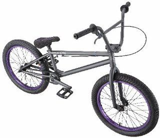 Eastern Bikes Axis BMX Bike (Matte Graphite Black with Purple, 20 Inch)  Bmx Bicycles  Sports & Outdoors