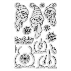 Stampendous Clear Christmas Stamp   Build A Snowman