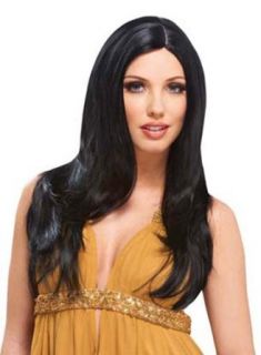 Deluxe Lindsay Lohan Black Long Adult Womens Costume Wig: Clothing
