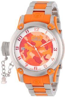 Invicta Women's 11533 Russian Diver Orange Camouflage Dial Stainless Steel Orange Polyurethane Watch: Invicta: Watches