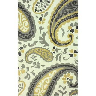 Nuloom Handmade Modern Paisley Olive Rug (5 X 8)