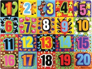 Melissa & Doug Jumbo Numbers Wooden Chunky Puzzle: Toys & Games