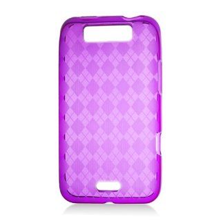 Pink Argyle Soft Skin TPU Gel Case Cover For LG Connect 4G MS840 Cell Phones & Accessories