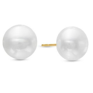10mm Cultured Freshwater Pearl Stud Earrings in 14K Gold   Zales
