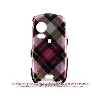 Hot Pink Plaid Hard Cover Case for samsung Instinct HD SPH M850: Cell Phones & Accessories