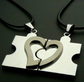 SALE OUT! Limited STOCK!! 2014 model TF851  Heart Puzzle Couples Alloy Pendant Necklace Punk Lover: Health & Personal Care