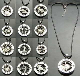 SALE OUT! Limited STOCK!! 2014 model TF853A   2 pcs of 12 Signs of Zodiac Pendant Necklace Couple Lover   U Select: Health & Personal Care