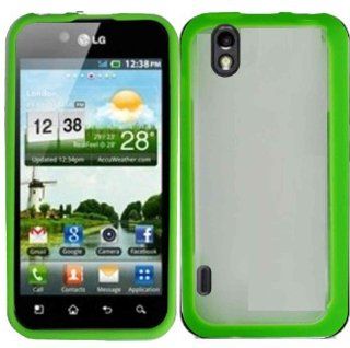 Neon Green TPU+PC Case Cover for LG Optimus Black P970 LG Marquee LS855: Cell Phones & Accessories