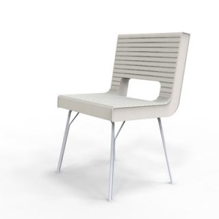 Industrya Bender Chair Be. Leg Finish: Polished, Color: White, Upholstery: Le