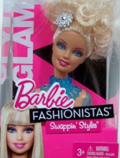 Barbie Fashionistas Swappin' Styles Glam Head (Toy): Toys & Games