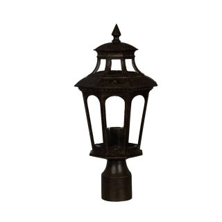 Newcastle Collection Post Mount 1 light Outdoor Black Coral Light Fixture