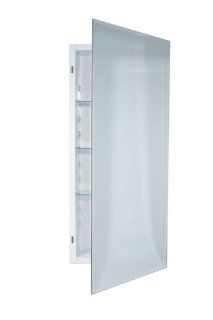 NuTone 868P34WHG Frameless Horizon Collection Single Door Recessed Cabinet, 36 Inch High 4 1/2 Inch Depth