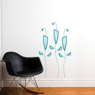 ADZif Spot Cactus Flowers Wall Decal S2504 Color: Teal