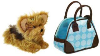 Fur Real Friends Teacup Pups   Yorkie (blue purse): Toys & Games