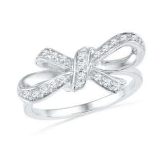 ct t w diamond bow ring in sterling silver orig $ 279 00 now $ 237