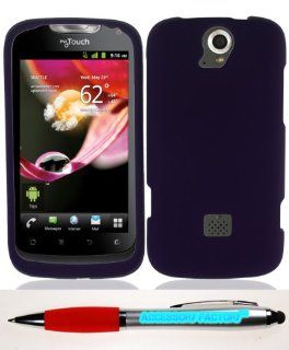 Accessory Factory(TM) Bundle (the item, 2in1 Stylus Point Pen) Huawei U8730 myTouch Q Rubber Dr. Purple Case Cover Protector: Cell Phones & Accessories