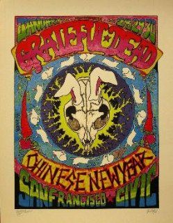 Grateful Dead Chinese New Year Signed Rock Concert Poster Print  